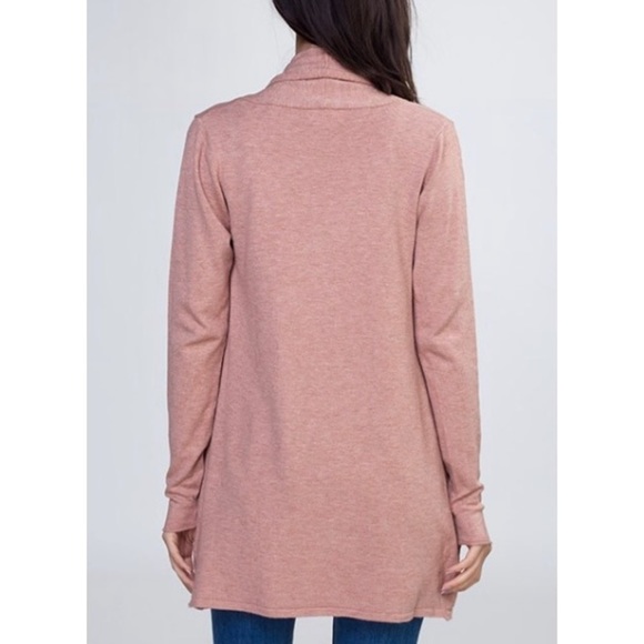 Terra cotta buttery soft cardigan sweater - Picture 3 of 3